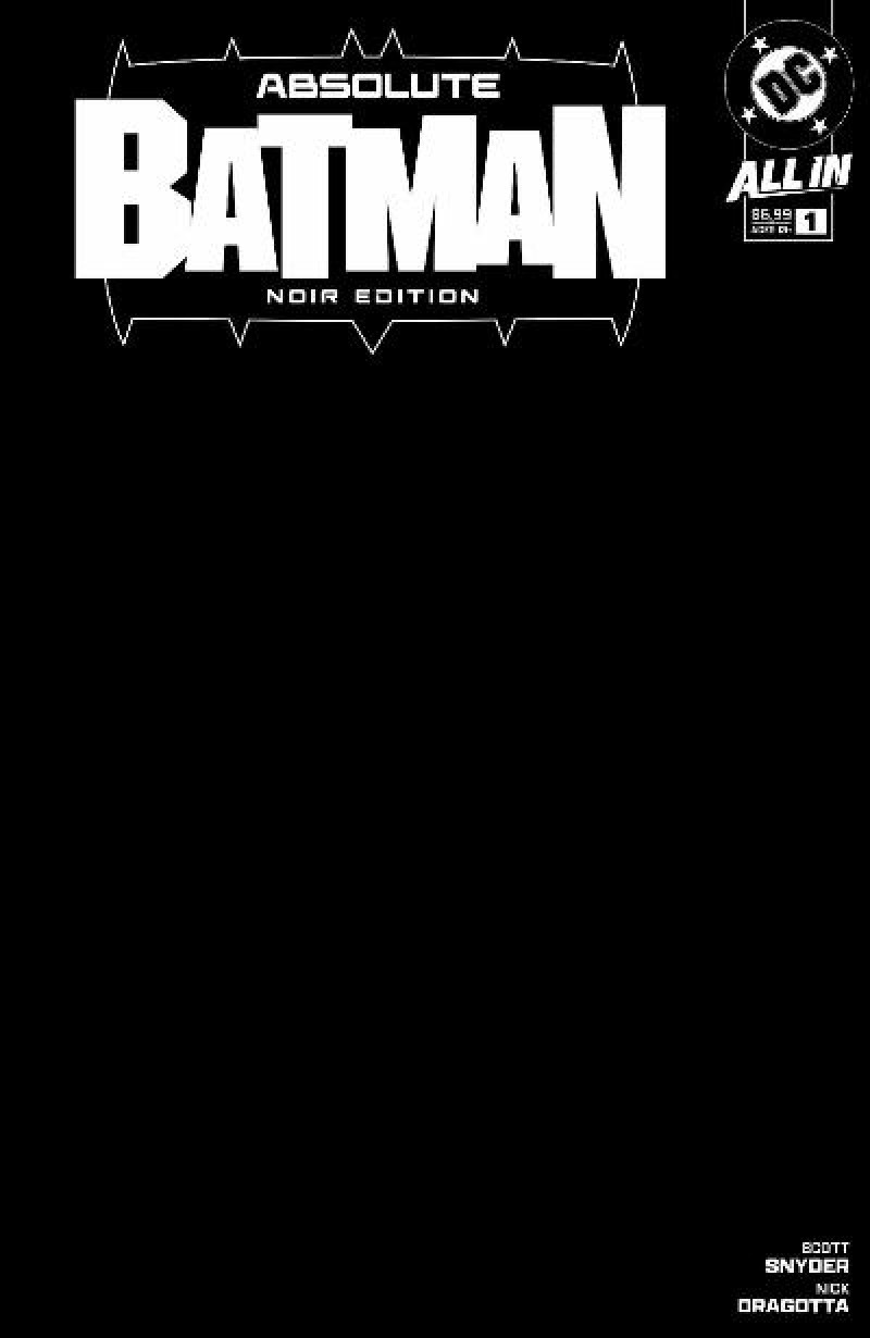 ABSOLUTE SUPERMAN 1 NOIR EDITION BLANK COVER