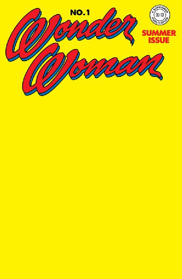 WONDER WOMAN 1 (1942) FACSIMILE EDITION CVR C BLANK CARD STOCK VAR