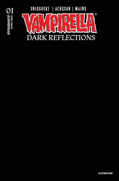 VAMPIRELLA DARK REFLECTIONS 1 CVR X BLACK BLANK VARIANT