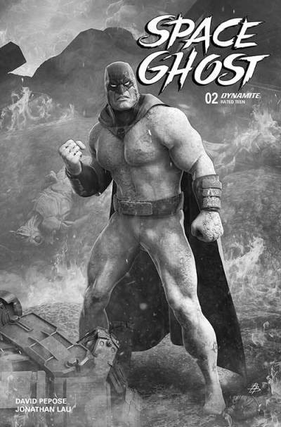 SPACE GHOST 2 CVR V BARENDS BLACK & WHITE VARIANT