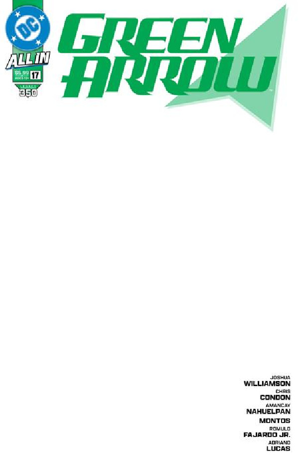 GREEN ARROW 350 CVR D BLANK CARD STOCK VAR