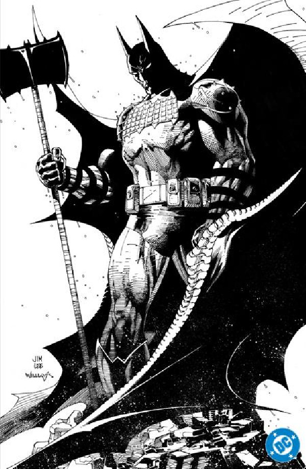 ABSOLUTE BATMAN 1 CVR H 1:100 JIM LEE BLACK & WHITE CARD STOCK VARIANT