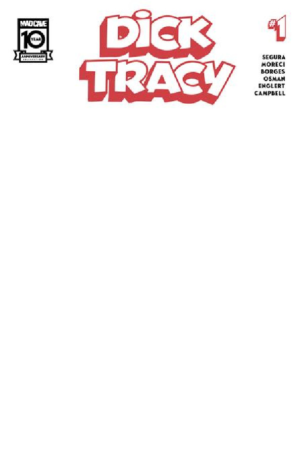 DICK TRACY 1 CVR D BLANK SKETCH VAR