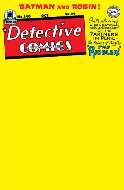 DETECTIVE COMICS 140 FACSIMILE EDITION BLANK VARIANT