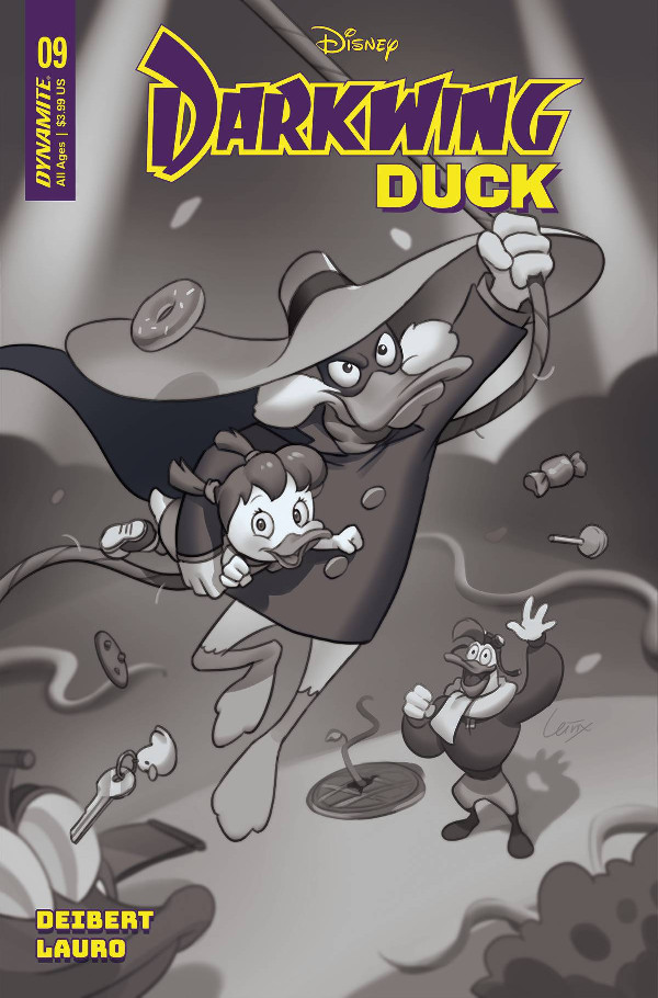 DARKWING DUCK 9 CVR G 10 COPY INCV LEIRIX B&W