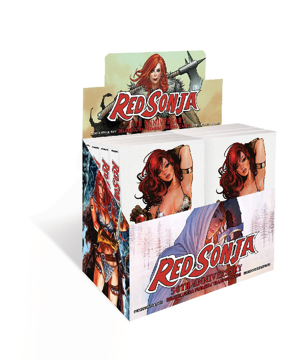 RED SONJA 50TH ANN TRADING CARD SET DISPLAY (12CT) 