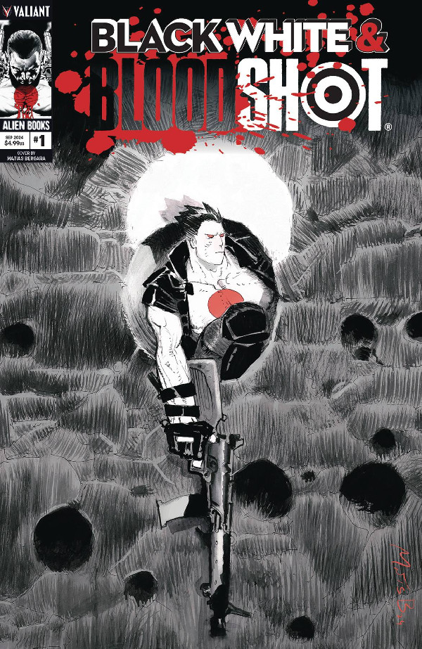 BLACK WHITE & BLOODSHOT 1 (OF 4) CVR B BERGARA