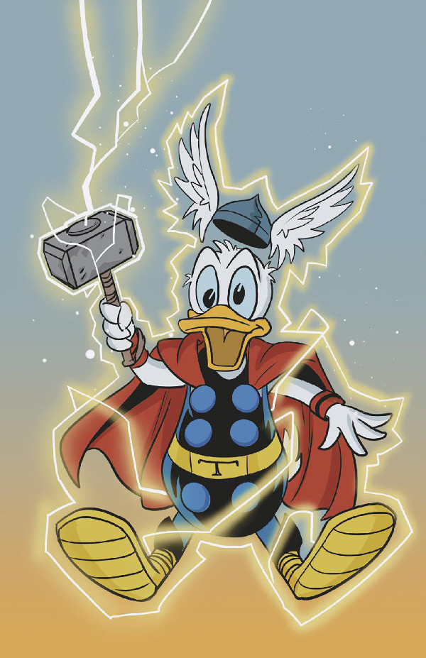 MARVEL & DISNEY: WHAT IF...? DONALD DUCK BECAME THOR 1 PHIL NOTO DONALD DUCK THOR VIRGIN VARIANT