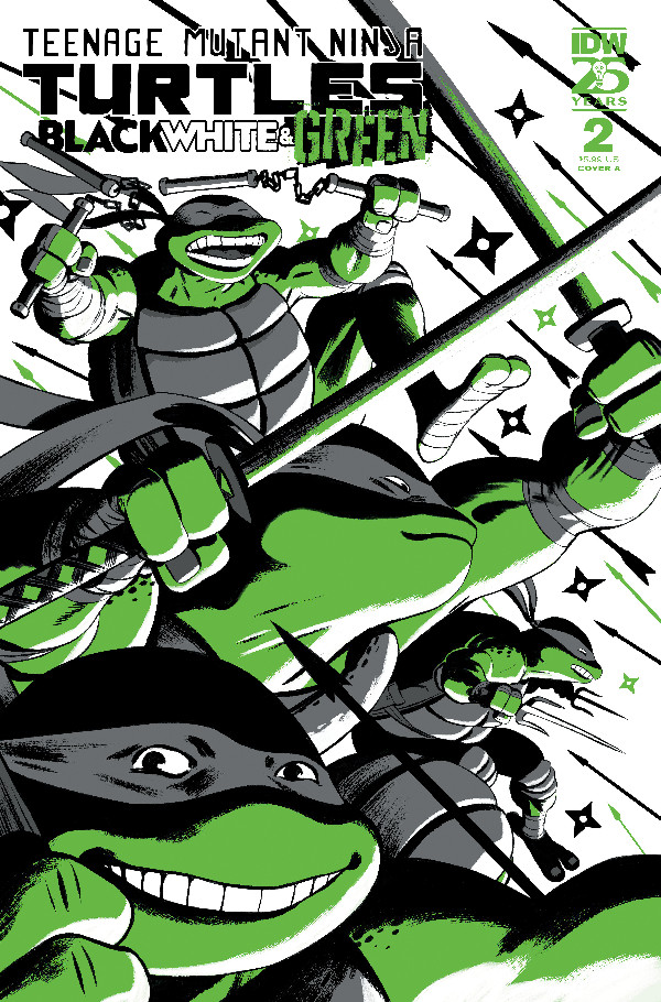 Teenage Mutant Ninja Turtles: Black, White, and Green 2 Cover A (RodrÃ­guez)