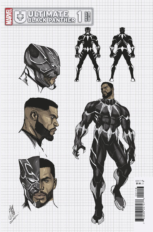 ULTIMATE BLACK PANTHER 1 STEFANO CASELLI DESIGN VARIANT