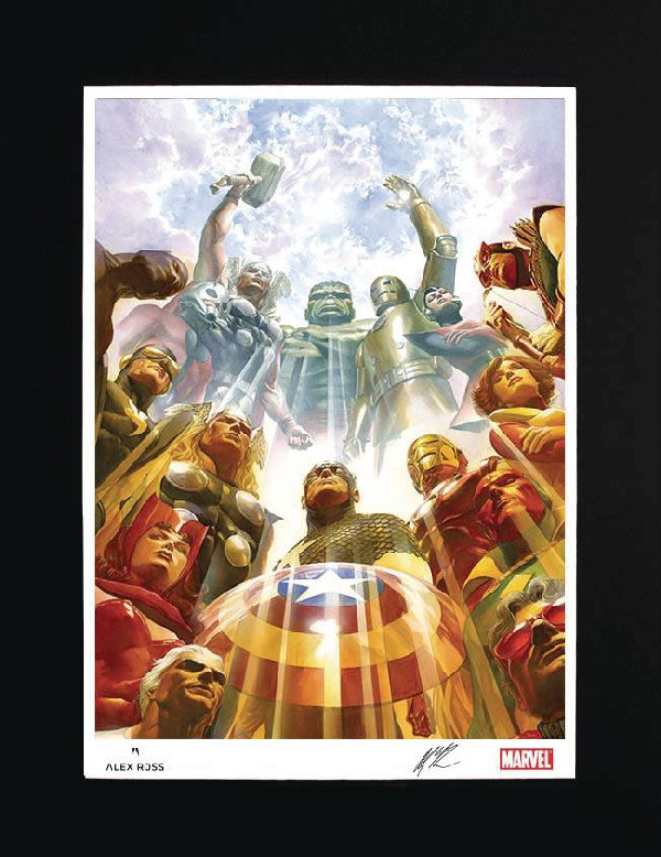 AVENGERS EARTHS MIGHTIEST HEROES ROSS SGN MATTED LITHO