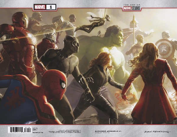 AVENGERS ASSEMBLE 1 RYAN MEINERDING WRAPAROUND MARVEL STUDIOS VARIANT