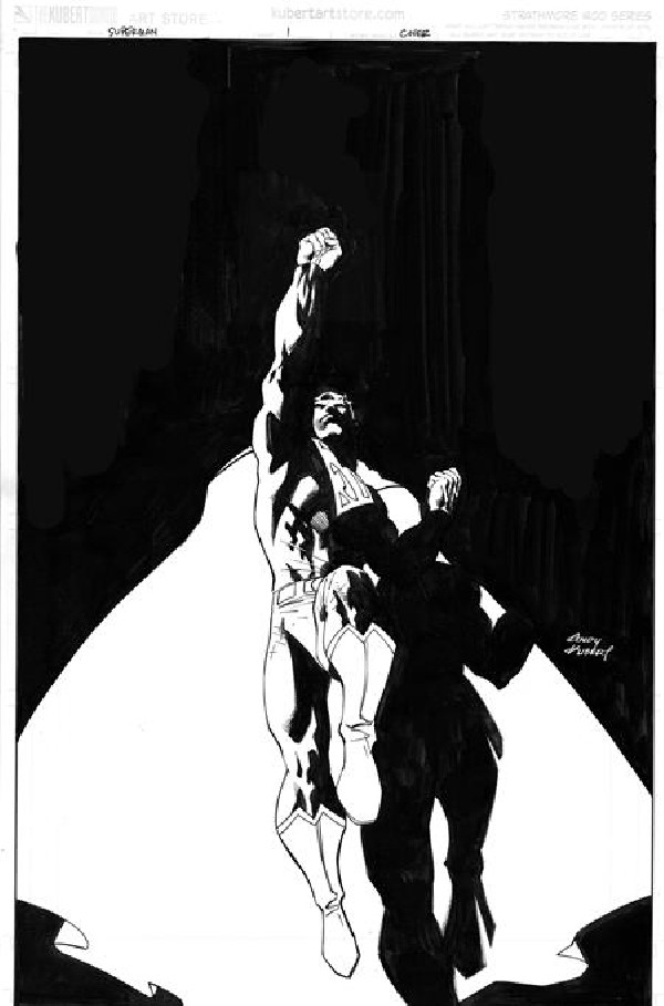 SUPERMAN 1 CVR M INC 1:25 ANDY KUBERT BLACK & WHITE CARD STOCK VARIANT