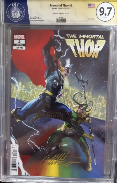 IMMORTAL THOR 2 GABRIELE DELL'OTTO VARIANT SIGNED GRADED 9.7