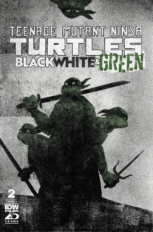 Teenage Mutant Ninja Turtles: Black, White, and Green 2 Variant B (Love)