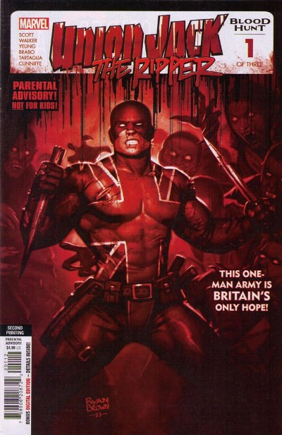 UNION JACK THE RIPPER: BLOOD HUNT 1 BLOOD SOAKED 2nd PRINTING VARIANT