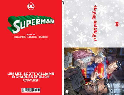 SUPERMAN 8 CVR D JIM LEE DC HOLIDAY CARD SPECIAL EDITION VAR