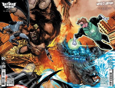 BATMAN AND ROBIN 2 BALDEON JL VS GODZILLA VS KONG CONNECTING COVER SET CON GREEN LANTERN 4