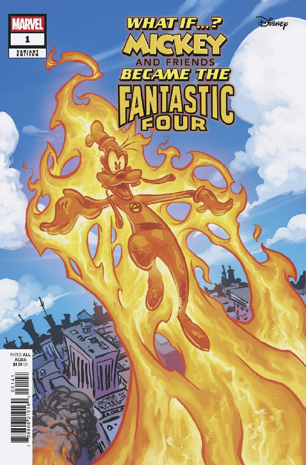 MARVEL & DISNEY: WHAT IF...? MICKEY & FRIENDS BECAME THE FANTASTIC FOUR 1 SKOTT IE YOUNG VARIANT