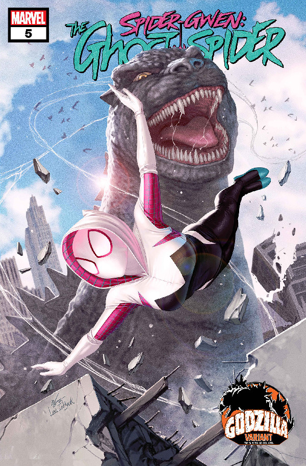 SPIDER-GWEN: THE GHOST-SPIDER 5 INHYUK LEE GODZILLA VARIANT