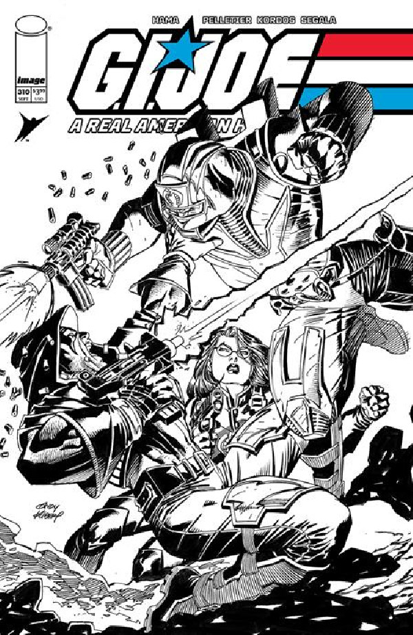 GI JOE A REAL AMERICAN HERO 310 CVR B ANDY KUBERT B&W VAR